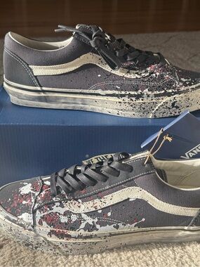 Vans LX Old Skool 36 Paint Splatter Charcoal Grey Men’s 11.5 Women’s 13 BNIB VN0